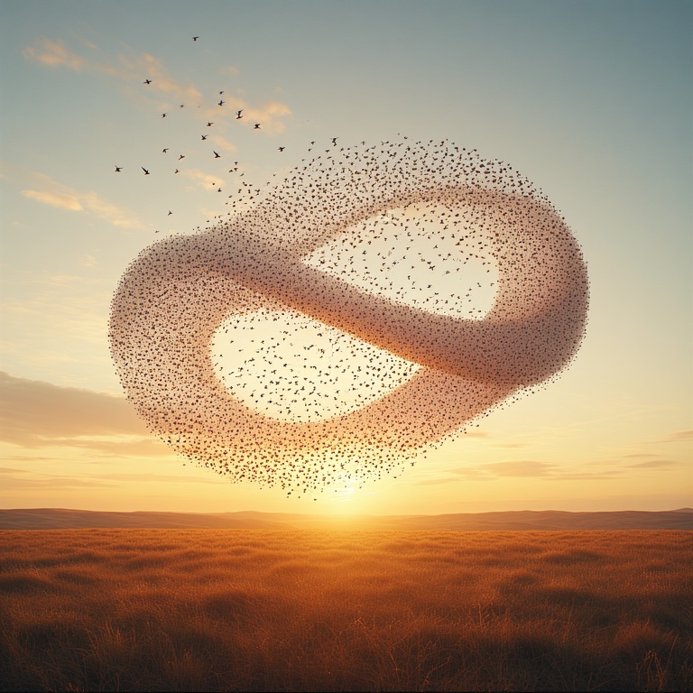 Birds' Möbius Sunset