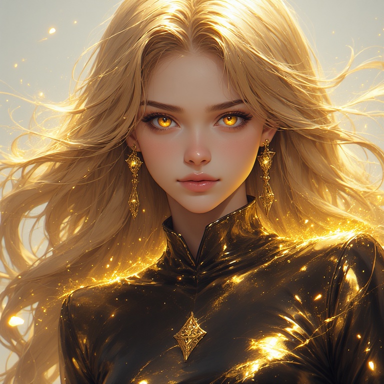 Golden Goddess Emanating Energy