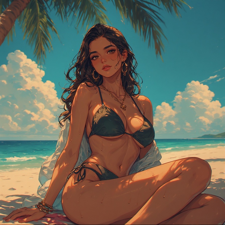 Anime Beach Babe