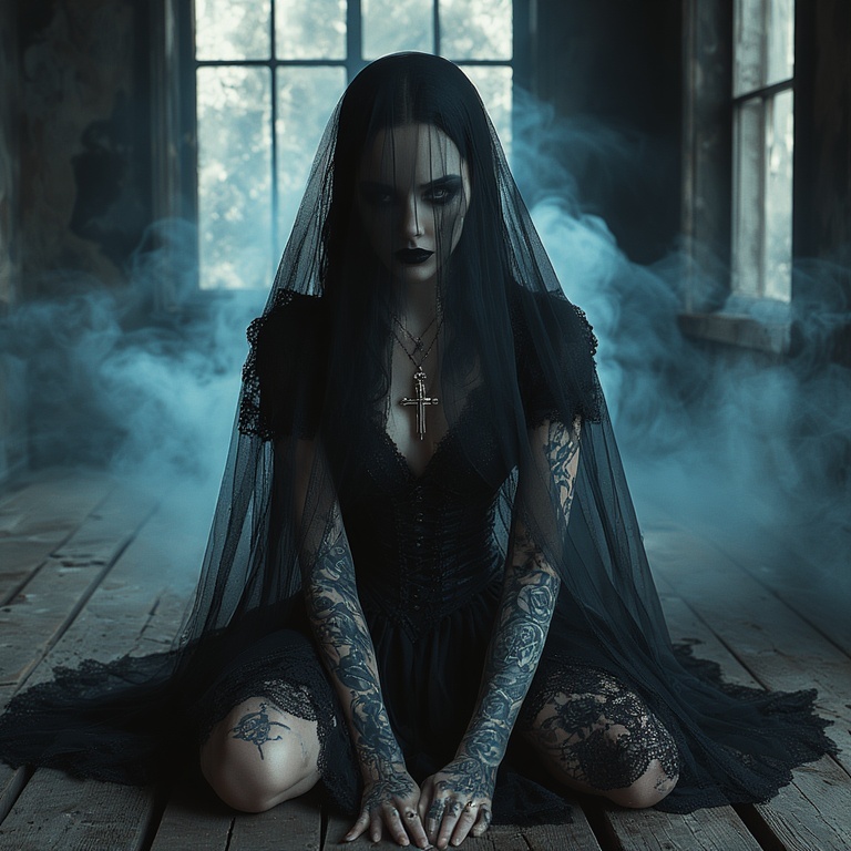 Veiled Gothic Sorceress