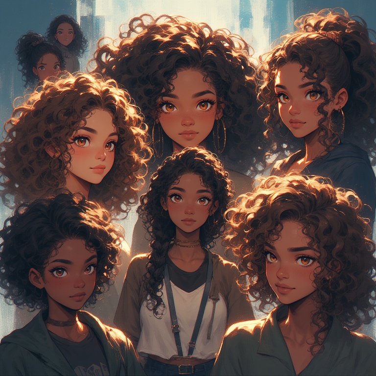 Curly Brown Beauties