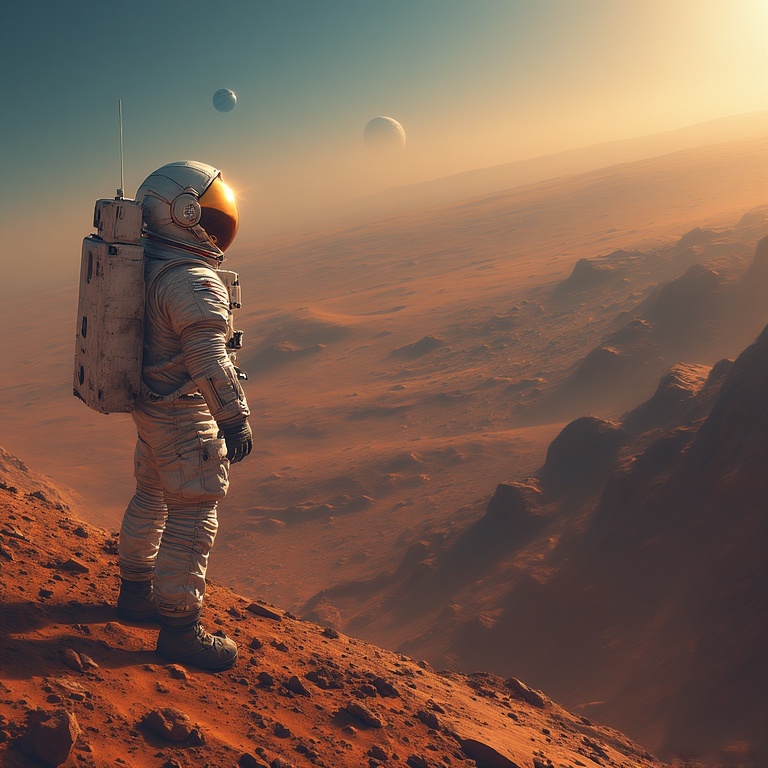 Martian Solitude at Sunset