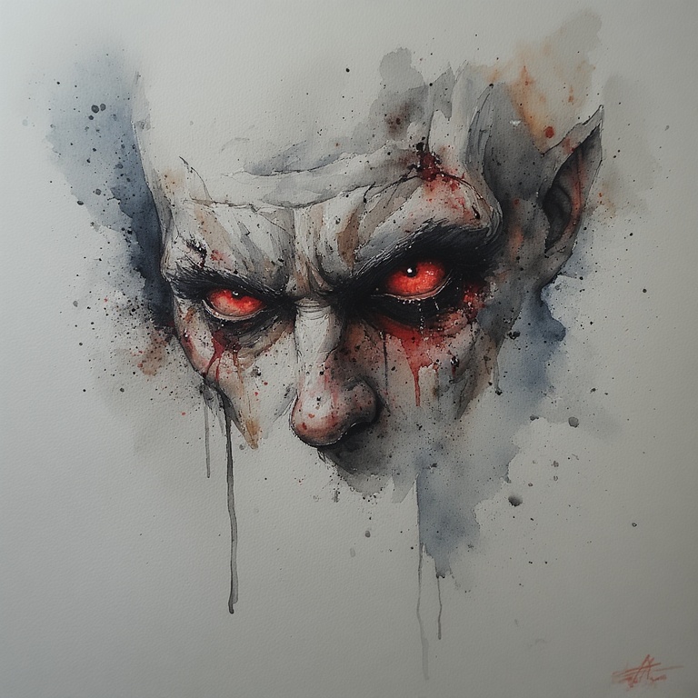 Watercolor Haunting Moment