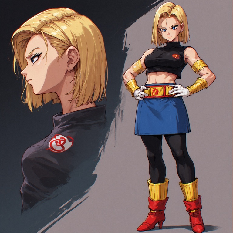 Vintage Anime Android Beauty