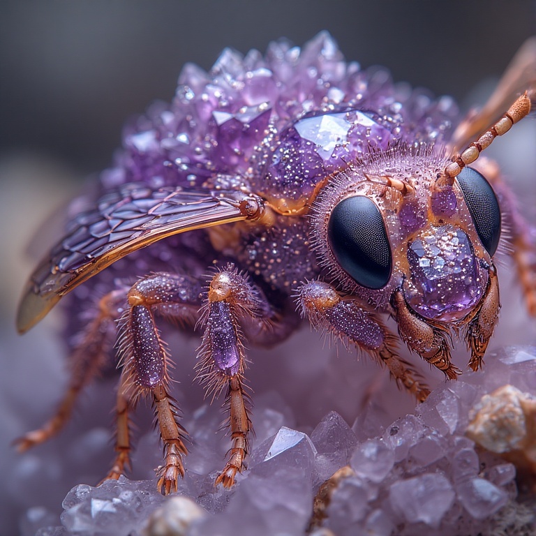 Amethyst Jewel Wasp Closeup