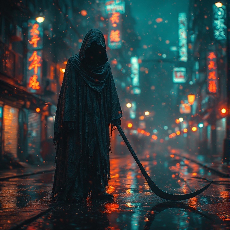 Neon Grim Reaper