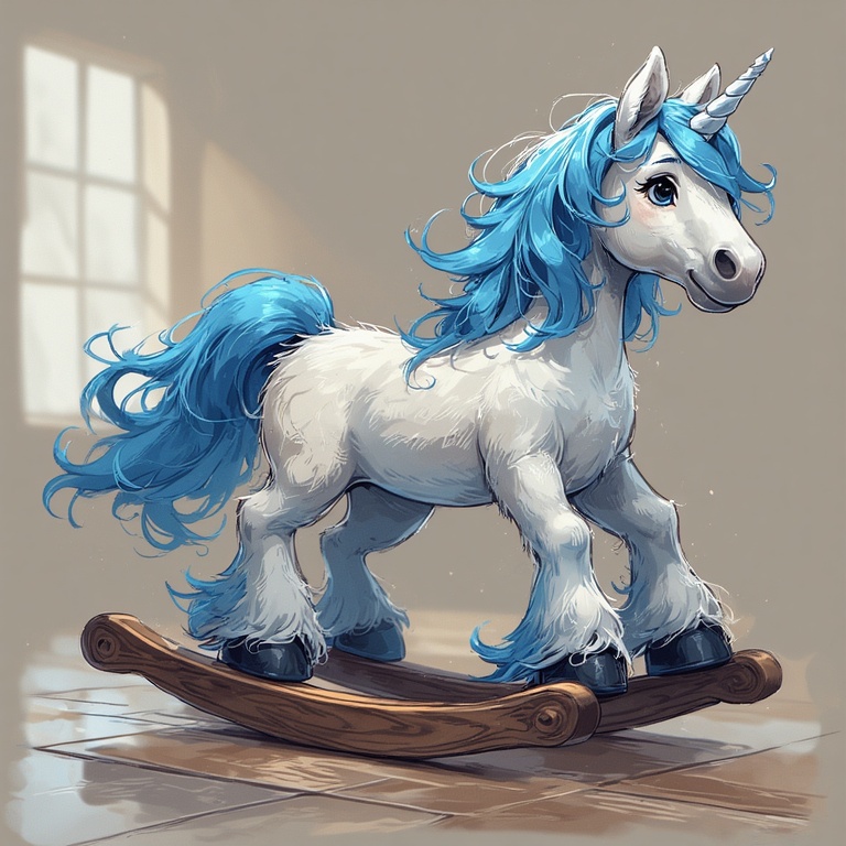 Blue One Head Horse