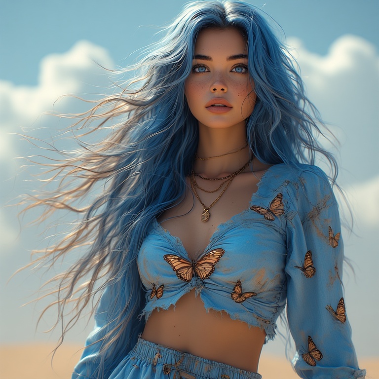 Blue Butterfly Dreamer