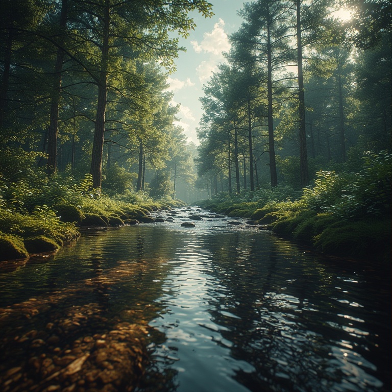 Riverbank Serenity Scene