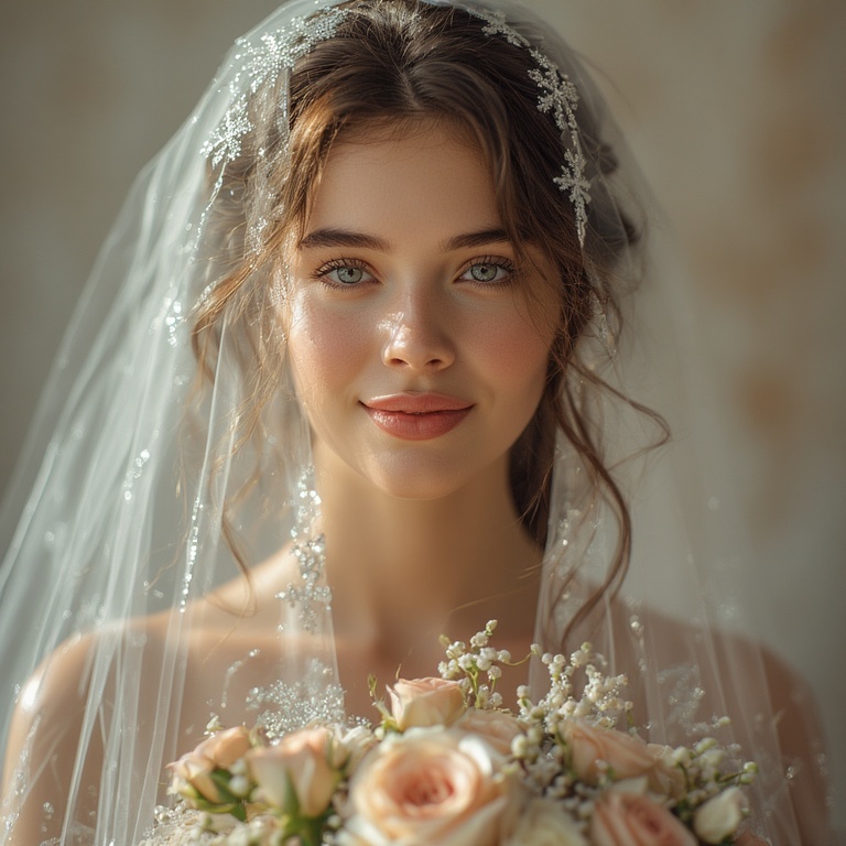 Snowy Wedding Beauty Moment
