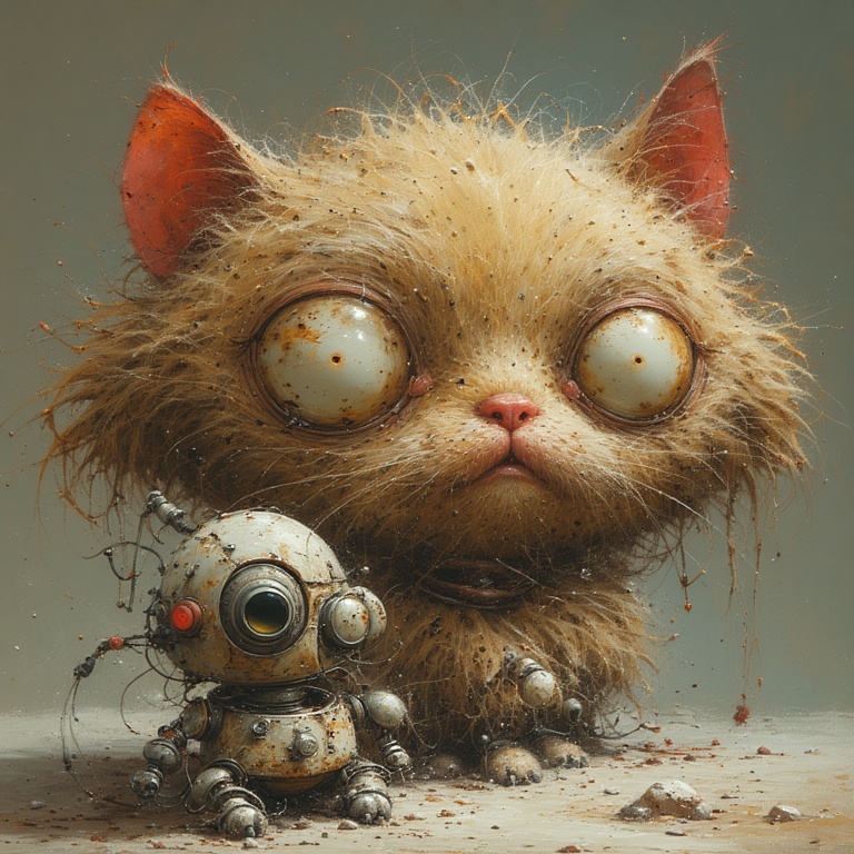 Abandoned Cybernetic Pet Portrayal