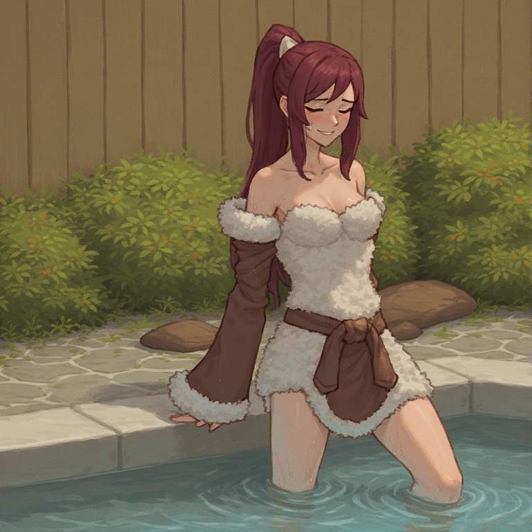 Relaxing Poolside Moment