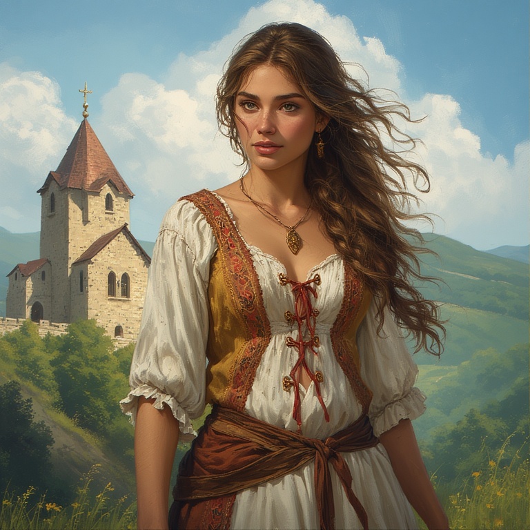 Medieval Maiden's Gaze
