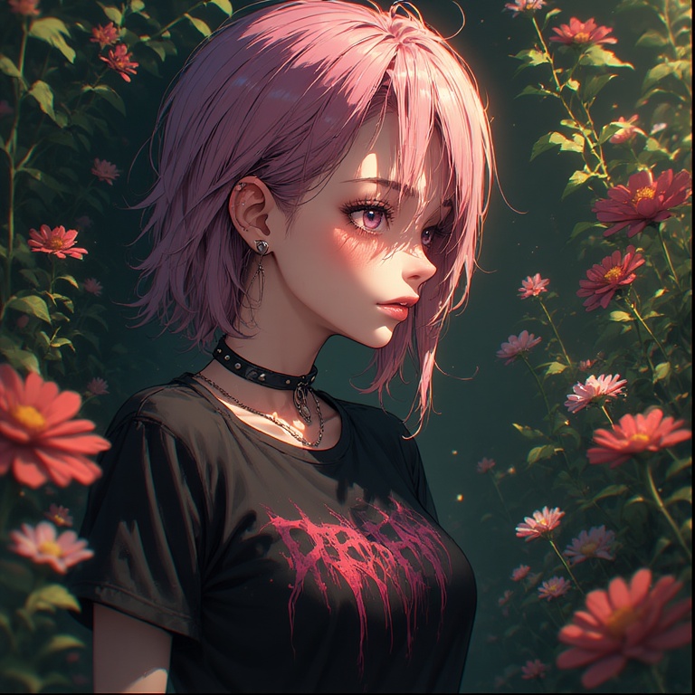 Punk Floral Pose