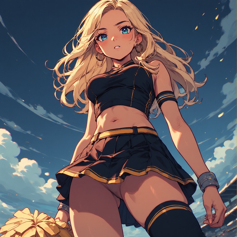 Blonde Bombshell Cheerleader