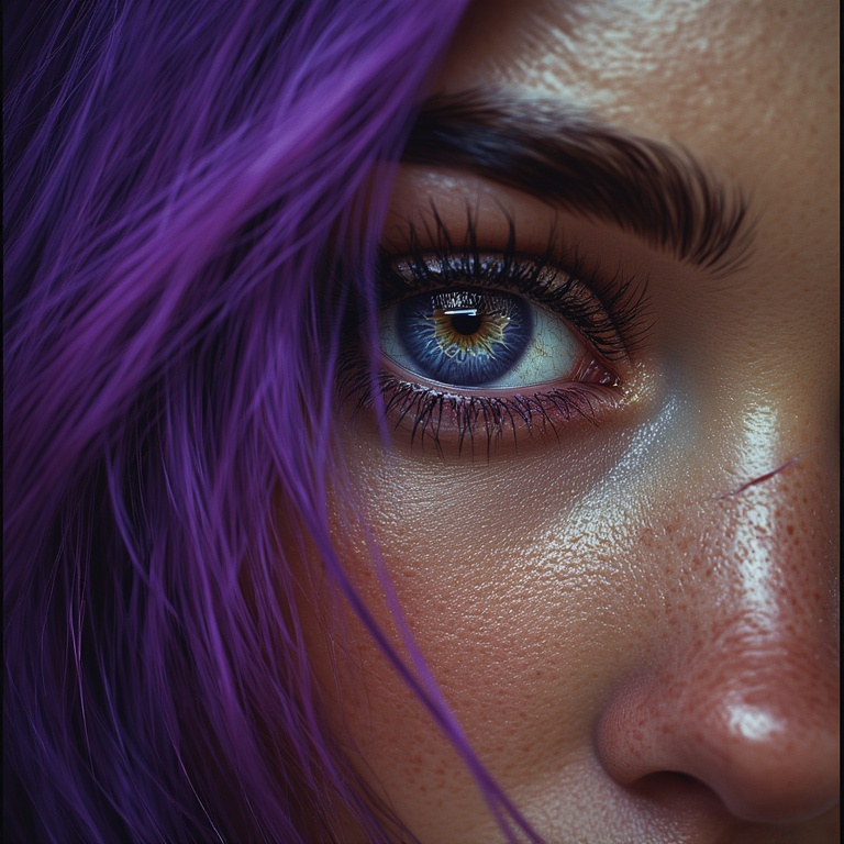 Violet Close-Up Glamour