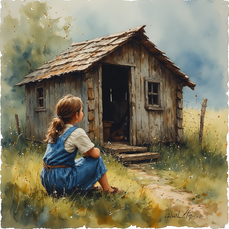 Serene Doorstep Moment