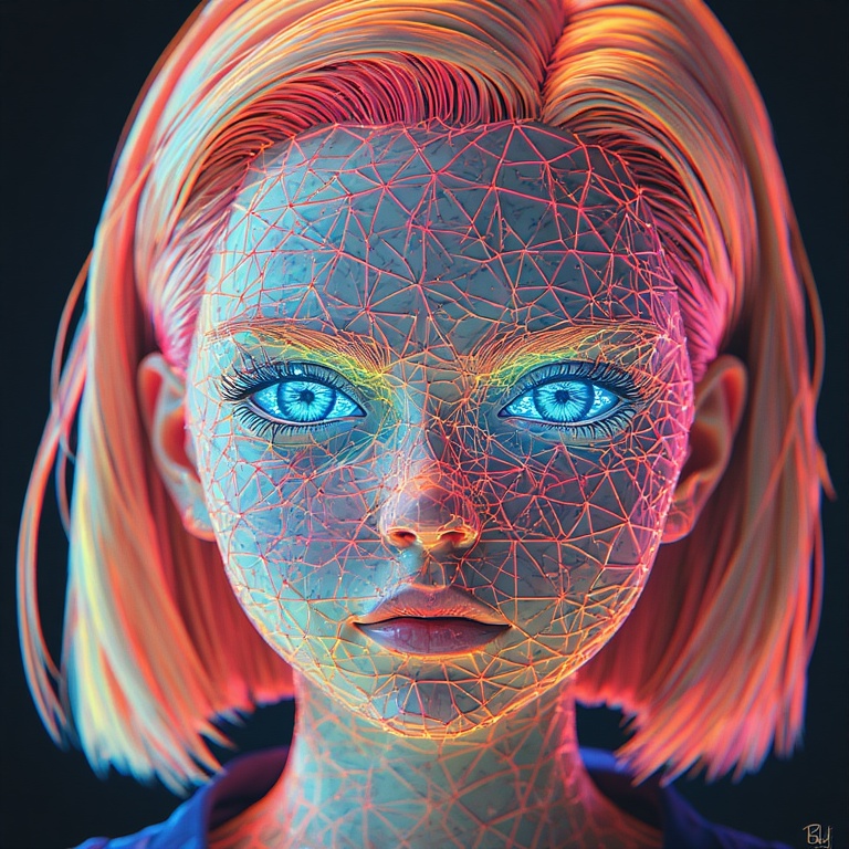 Neon Infinite Triangular Vortex
