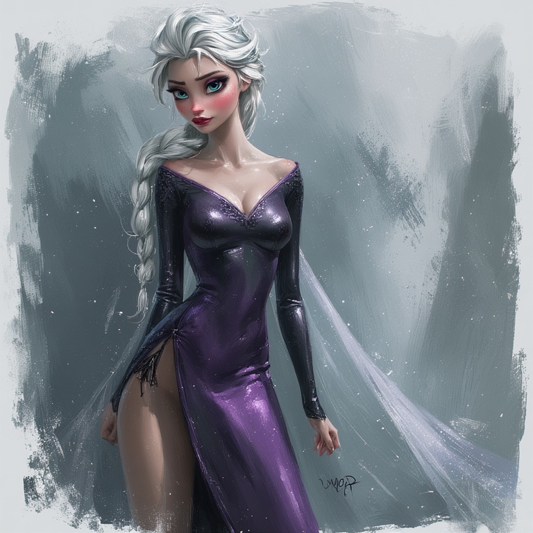 Elsa in Dark Leather