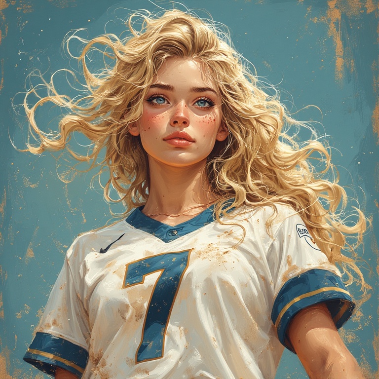 Blonde Beauty on the Field