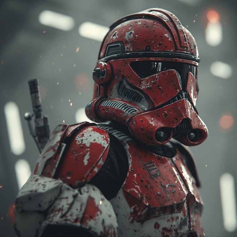 Red Armored Clone Trooper