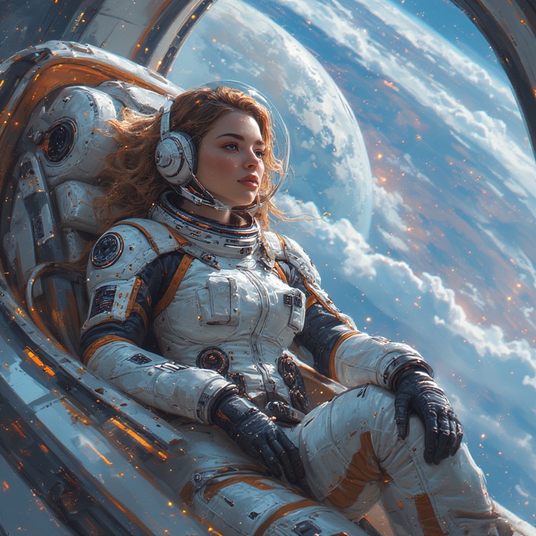 Cosmic Space Suit Beauty