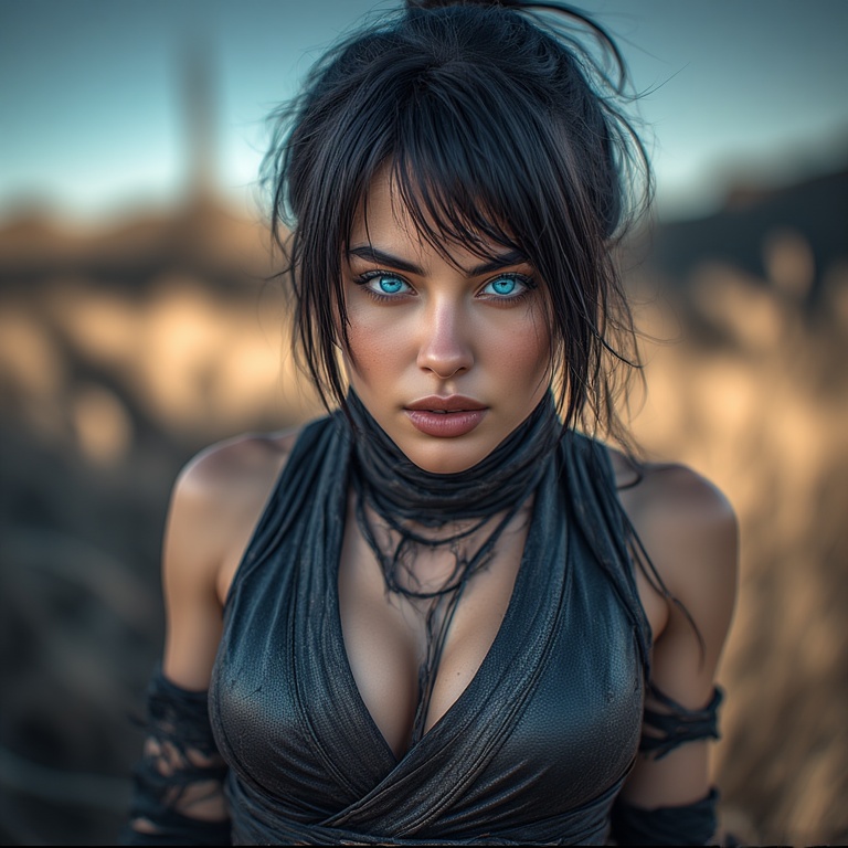 Caucasian Female Ninja Concept