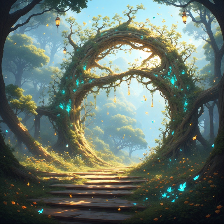 Moonlit Forest Glimpse