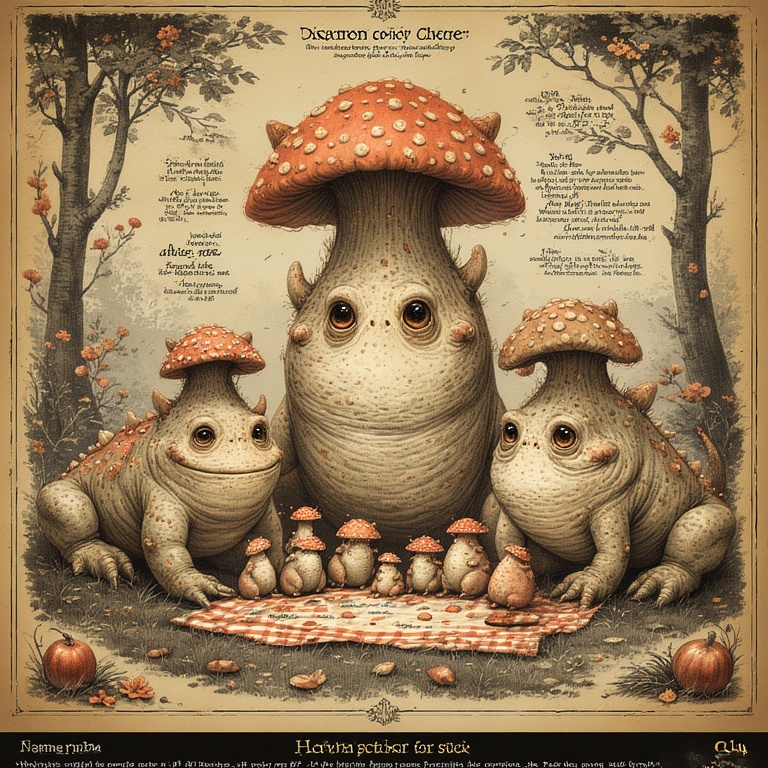 Whimsy Beastly Picnic Scene