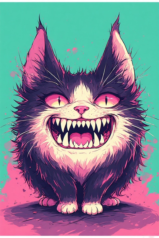 Neon Fanged Beast
