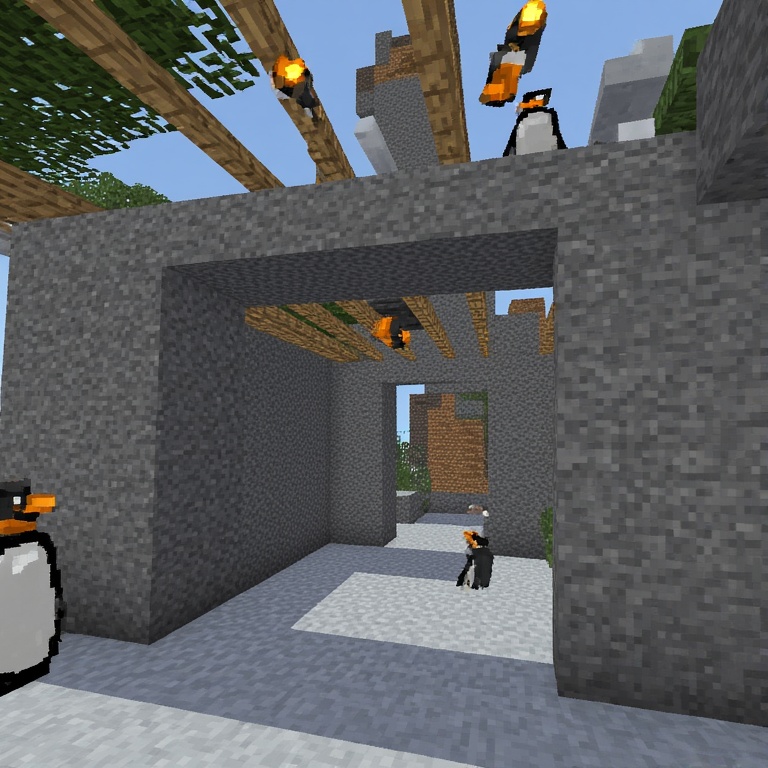 Penguin Petting Zoo Scene
