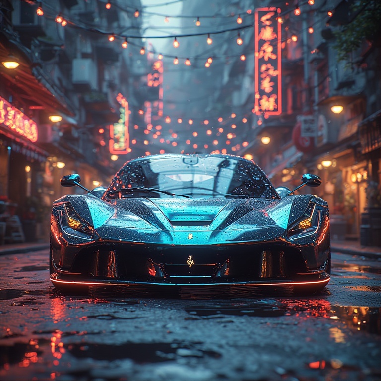 Neon Black Ferrari Streak