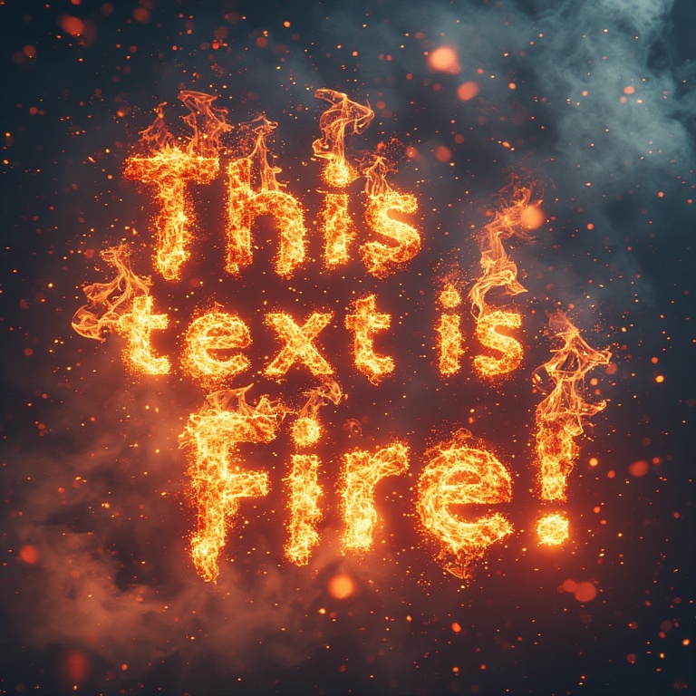 Fiery Typography Blaze