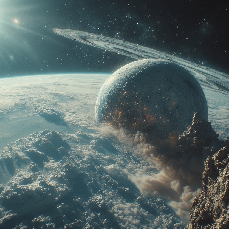 Glinting Blue Planet