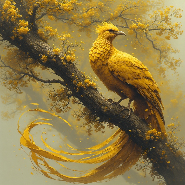 Yellow Majesty Perched