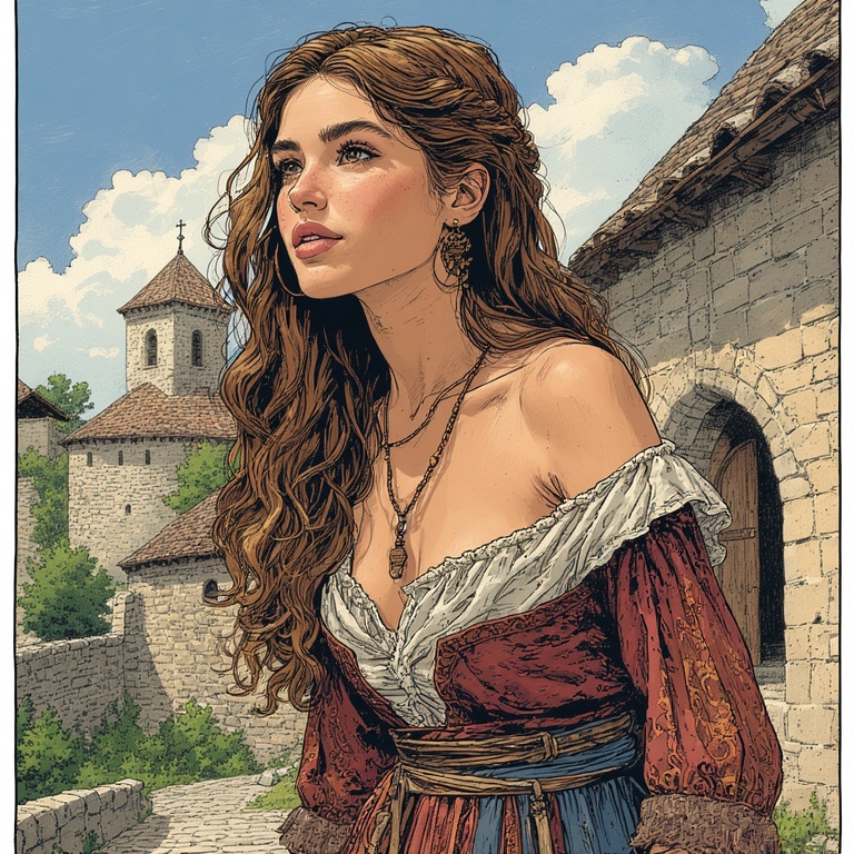 Medieval Maiden's Gaze