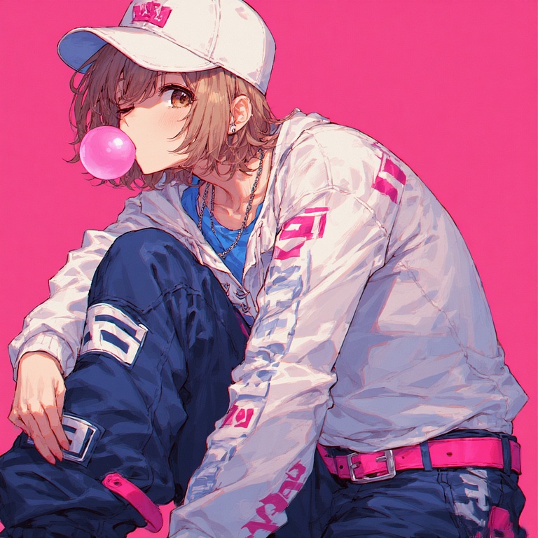 Cute Gum Blower Guy