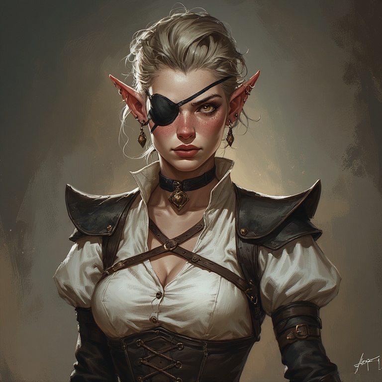 Eyepatched Tiefling Countess