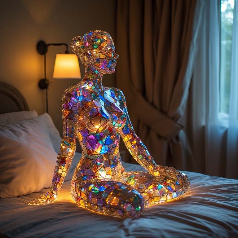 Glowing Glass Figure