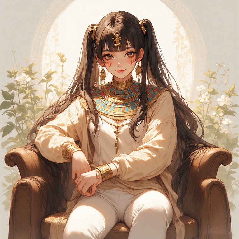 Egyptian Dreaming Girl
