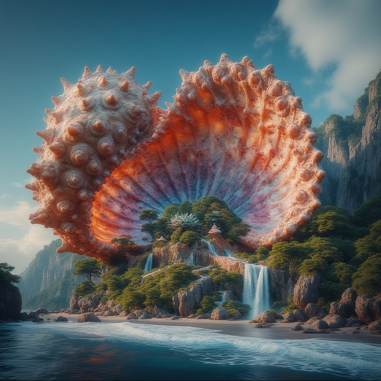Surreal Seashell Oasis
