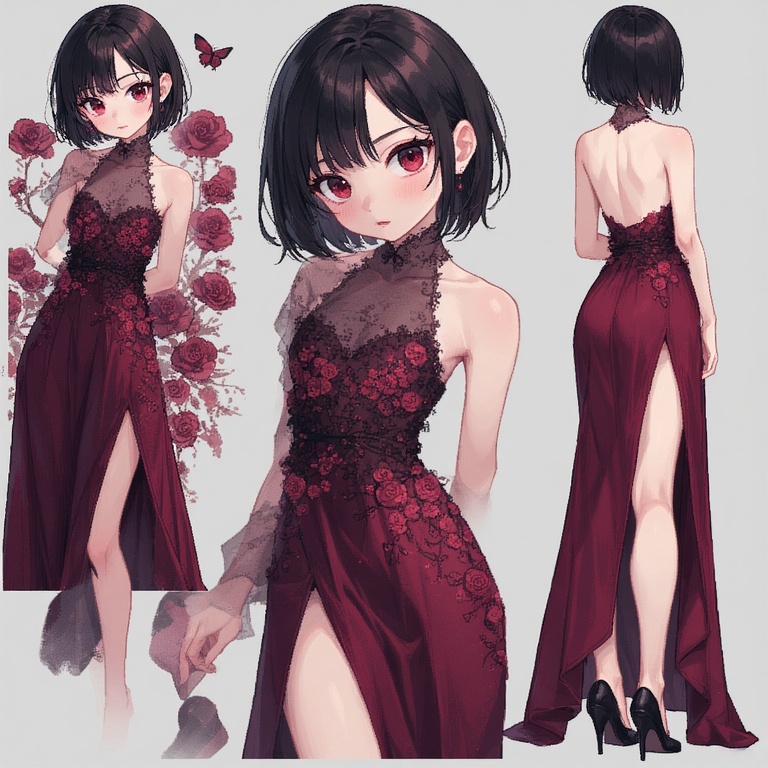 Maroon Maxi Pin-Up