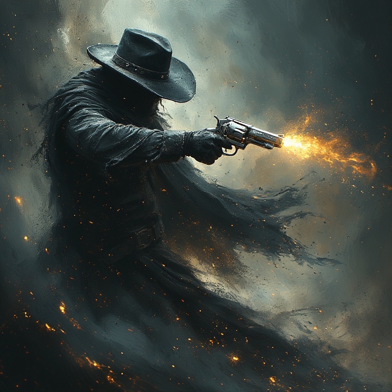 Ghostly Silver Gunslinger