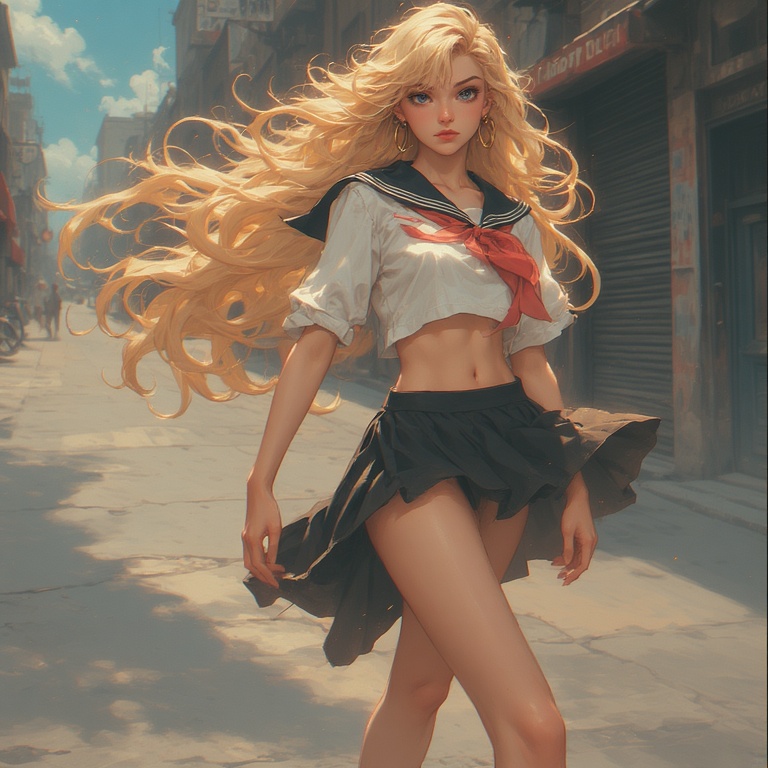 Seductive 90s Sailor Girl