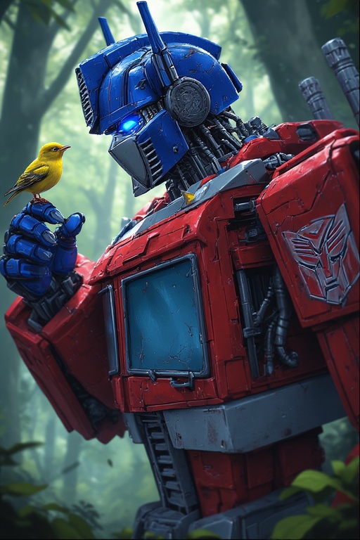 Optimus Prime with Bird