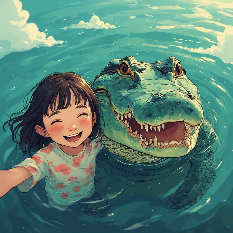 Crocodile Smile Selfie