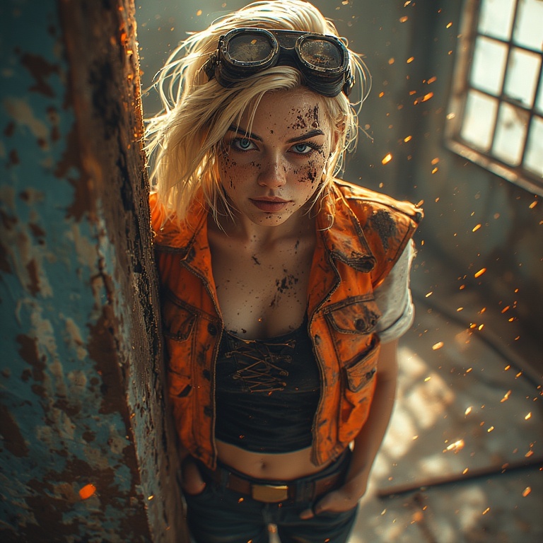 Sultry Abandoned Warehouse Scene