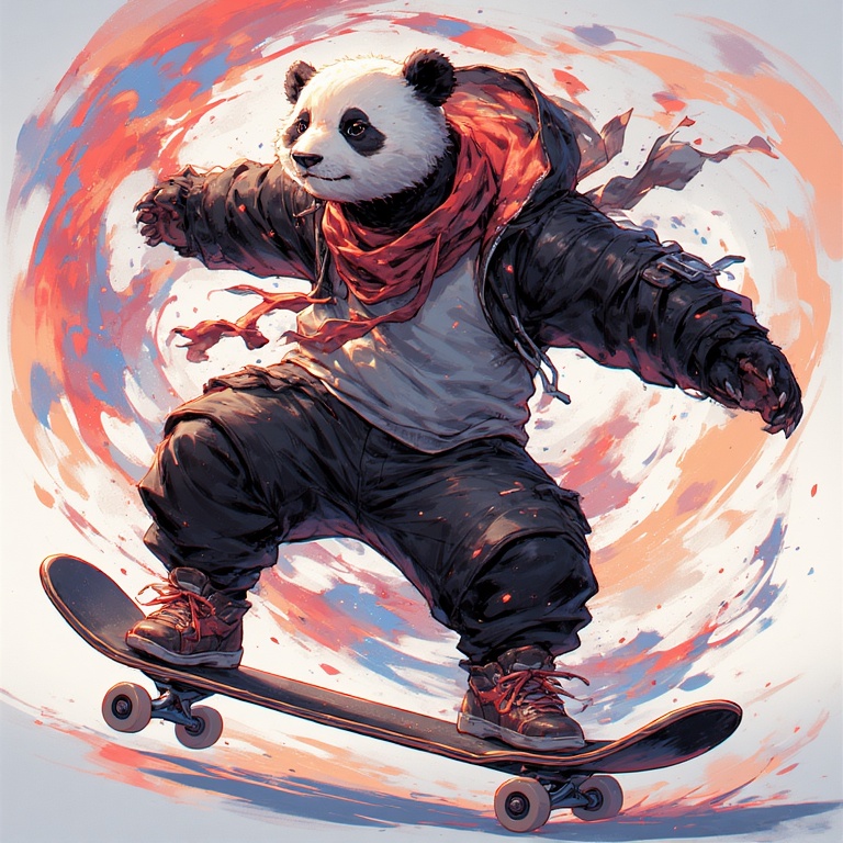 Panda Skateboarder Dash