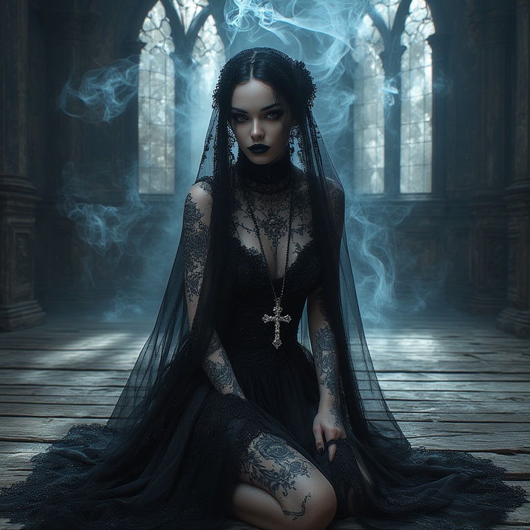 Gothic Veiled Maiden