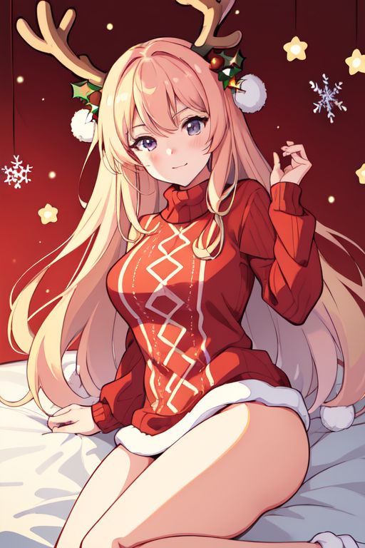 Reindeer Sweater Girl